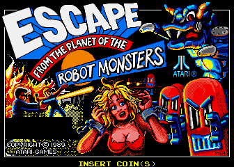 Escape from the Planet of the Robot Monsters (set 1) Title Screen